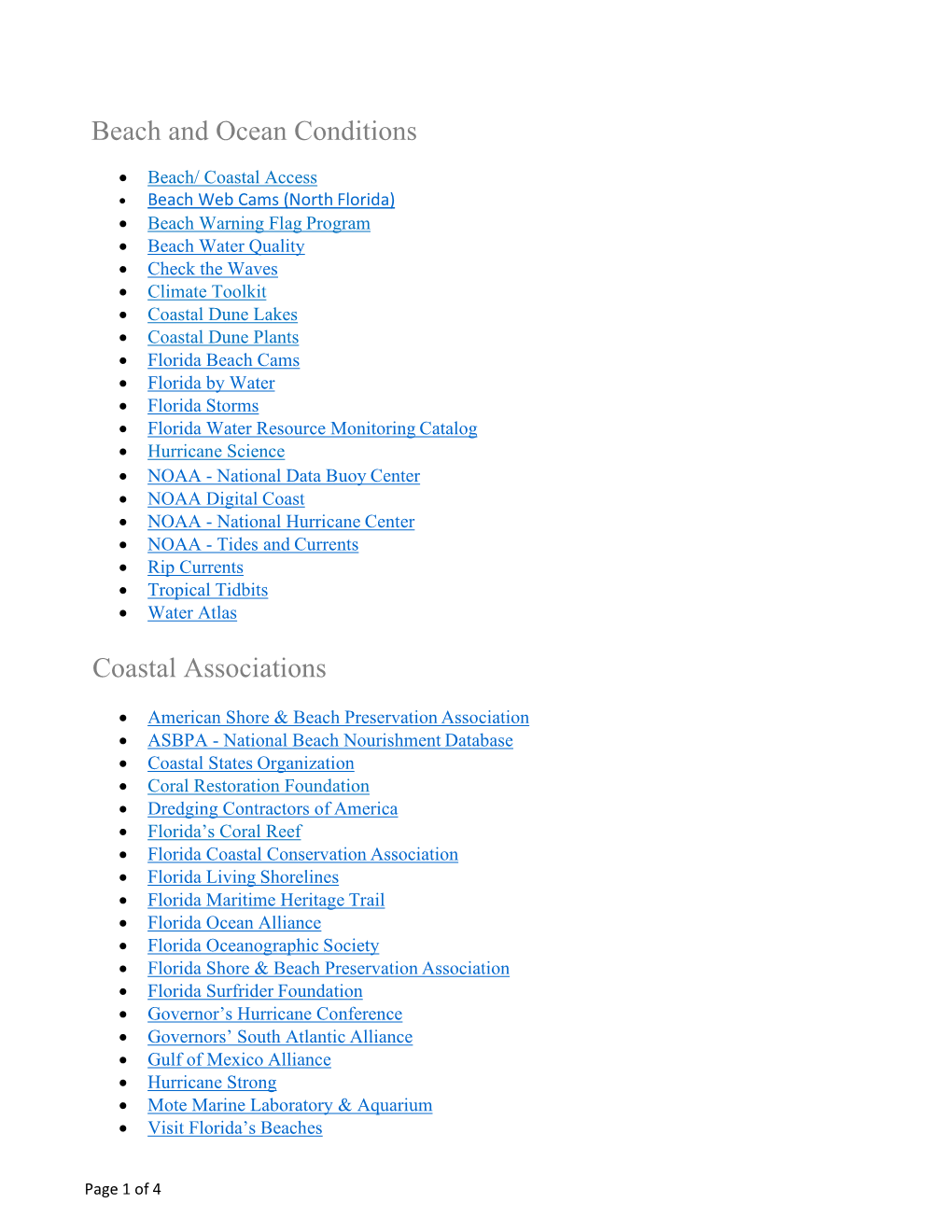 Coastal Related Links Full Listing 04-2020