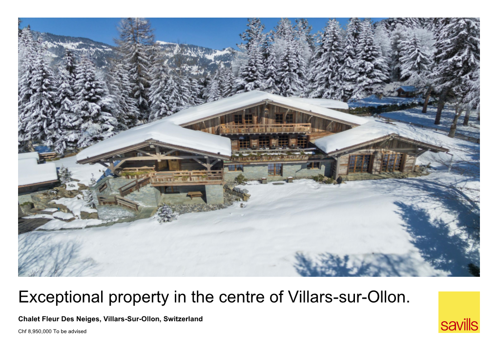 Exceptional Property in the Centre of Villars-Sur-Ollon