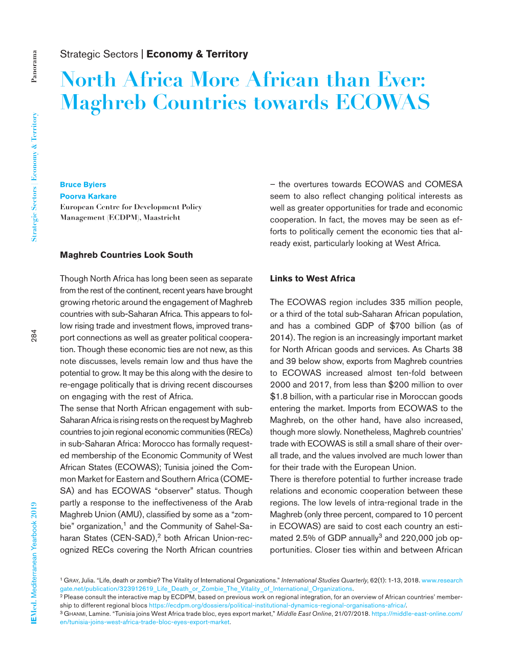 North Africa More African Than Ever: Maghreb Countries Towards ECOWAS