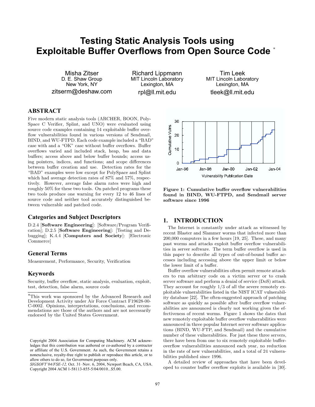 Testing Static Analysis Tools Using Exploitable Buffer Overflows From