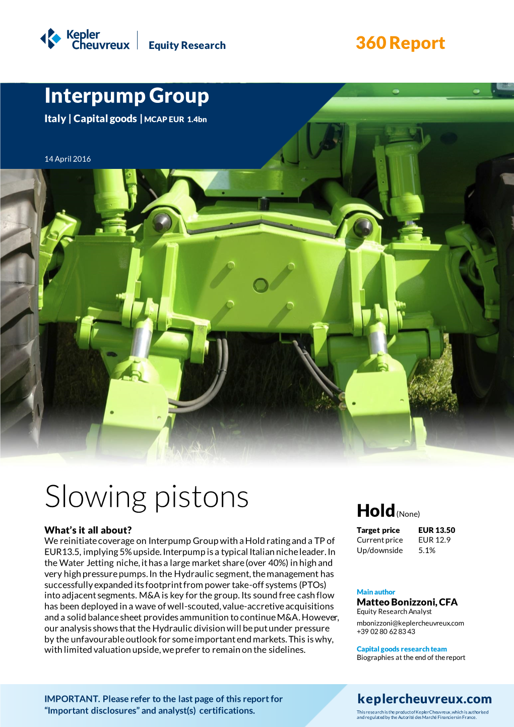 Slowing Pistons