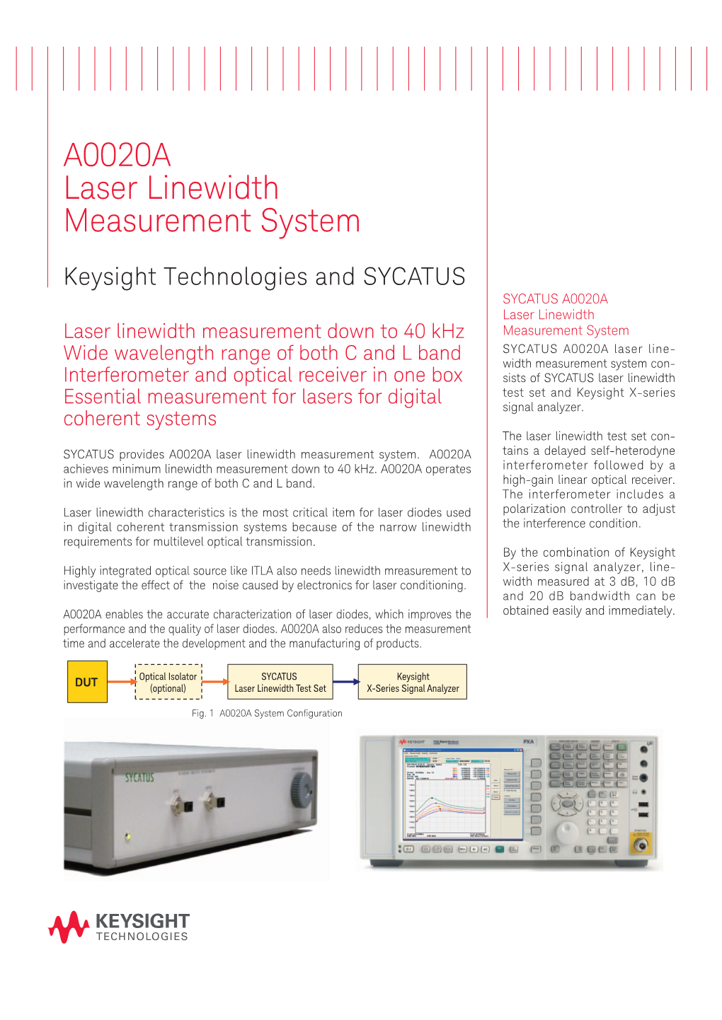 A0020A Laser Linewidth Measurement System