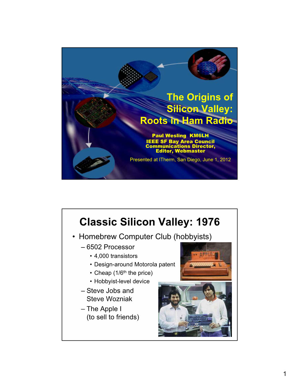 The Origins of Silicon Valley: Roots in Ham Radio