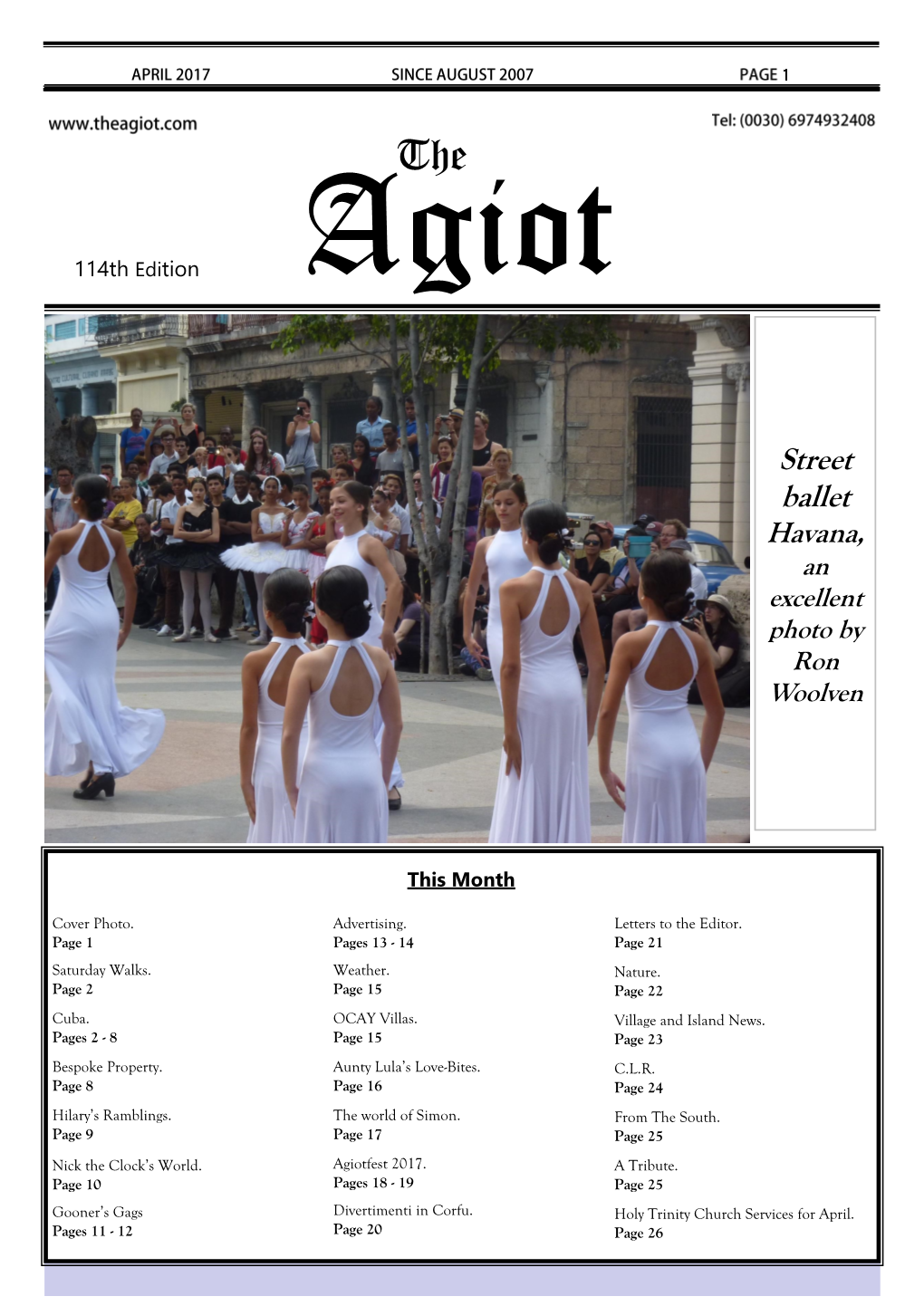 The Agiot Newsletter – April 2017