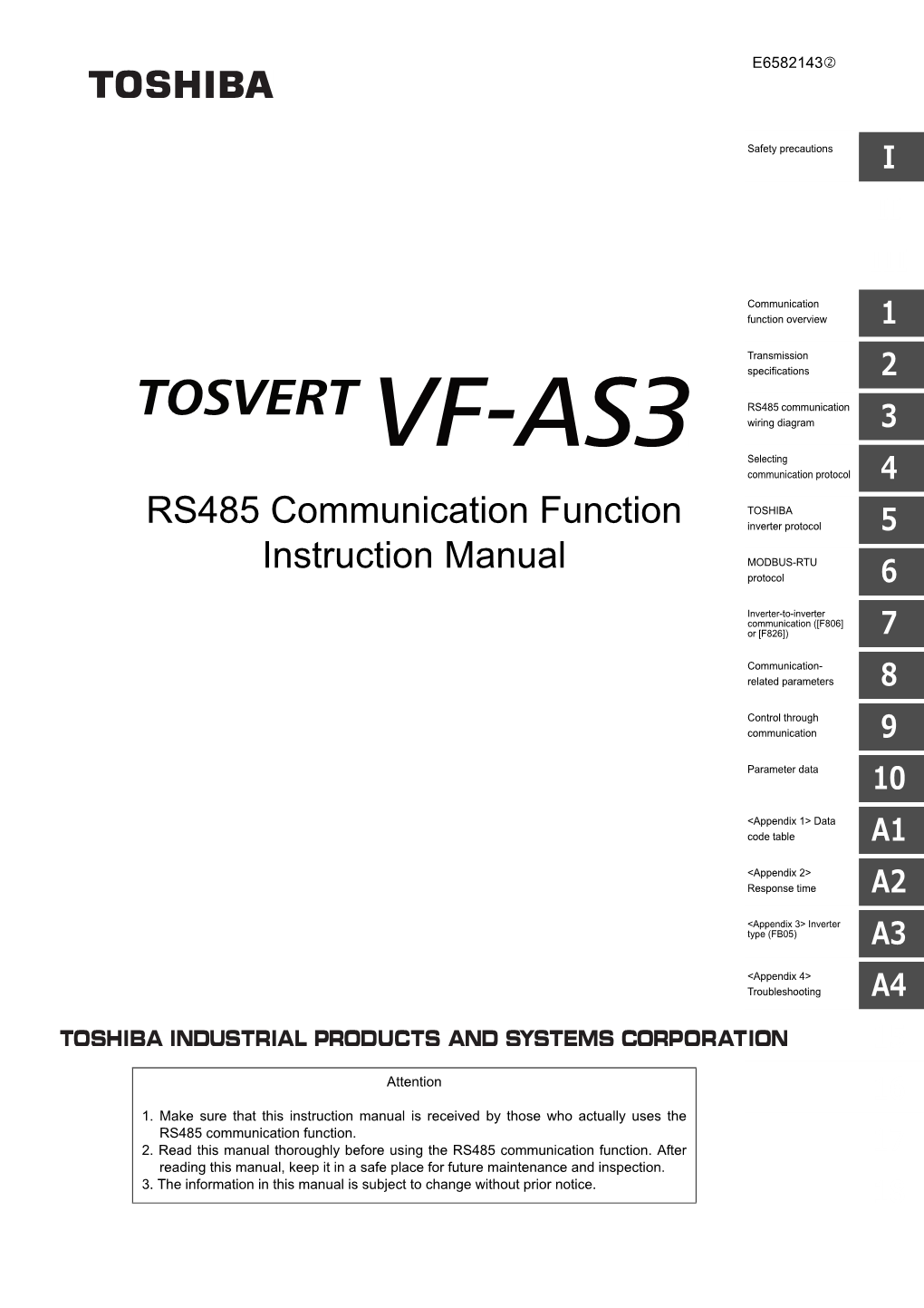 RS485 Communication Function Instruction Manual