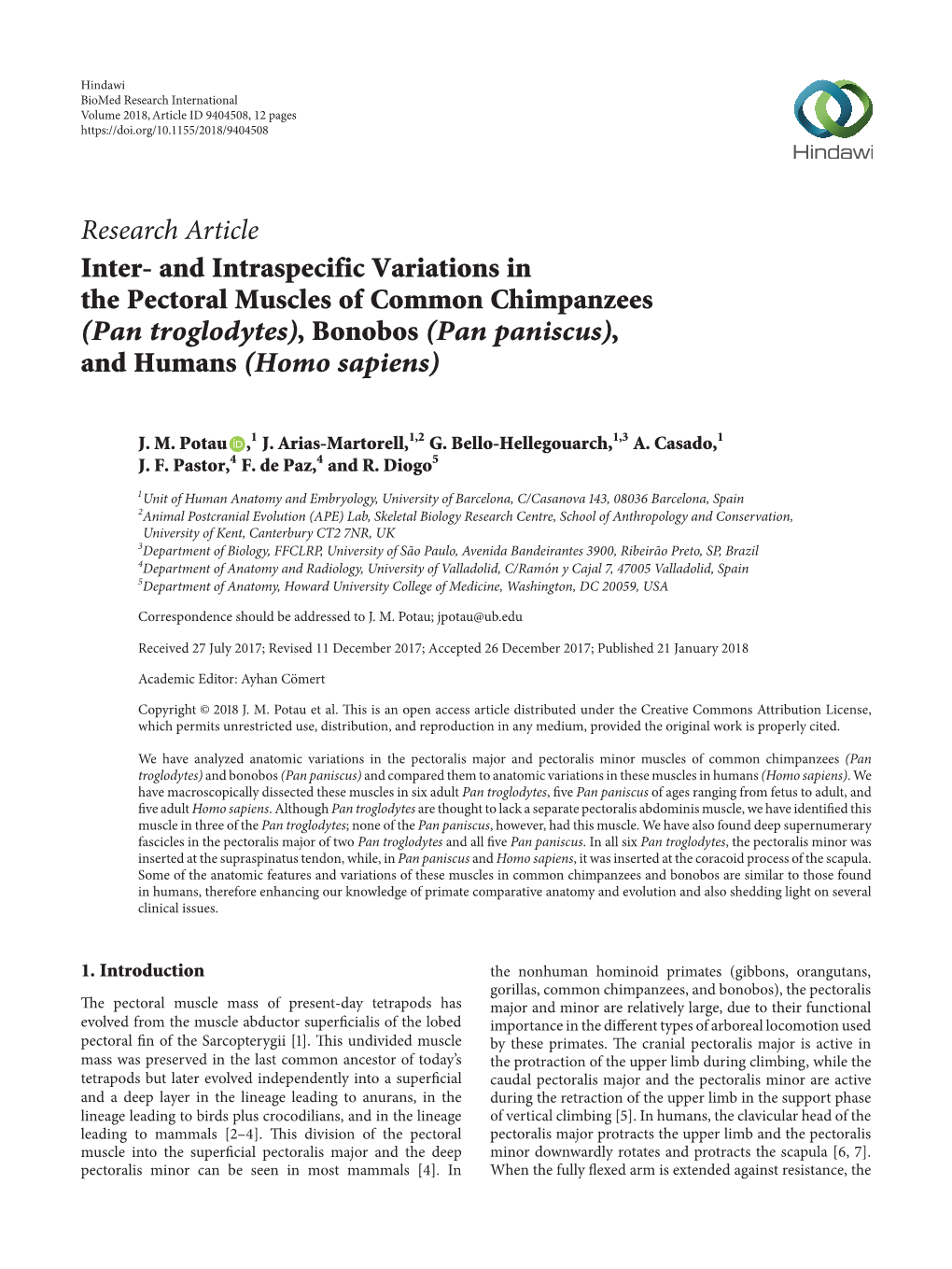 Pan Troglodytes), Bonobos (Pan Paniscus), and Humans (Homo Sapiens)