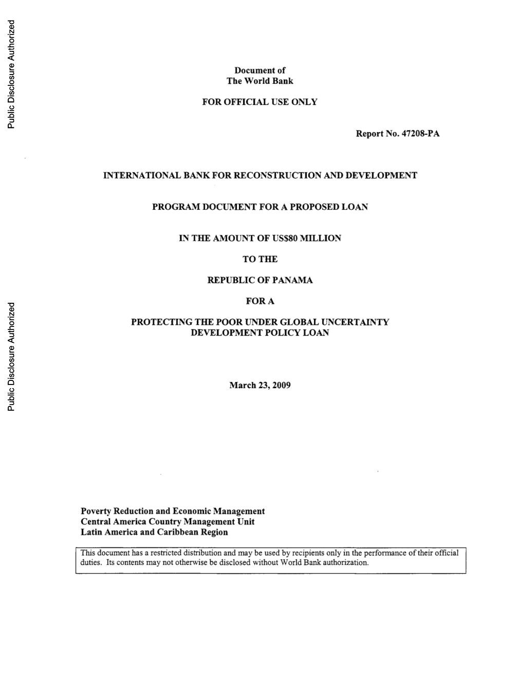 World Bank Document