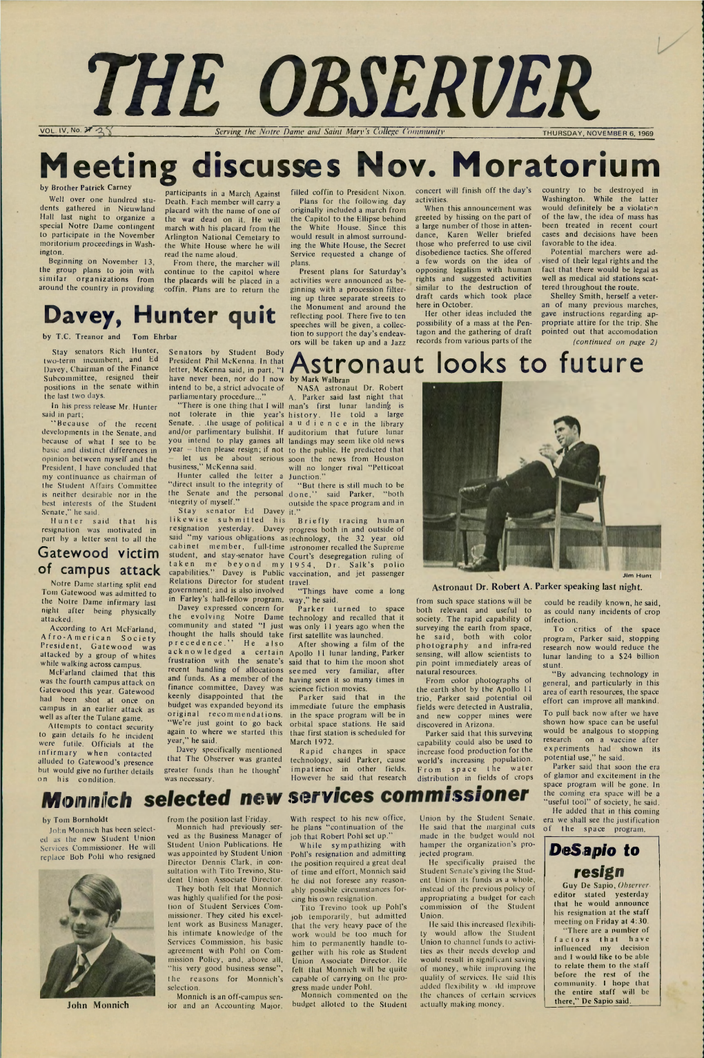 Meeting Discusses Nov. Moratorium by Brother Patrick Carney Participants in a March Against Filled Coffin to President Nixon