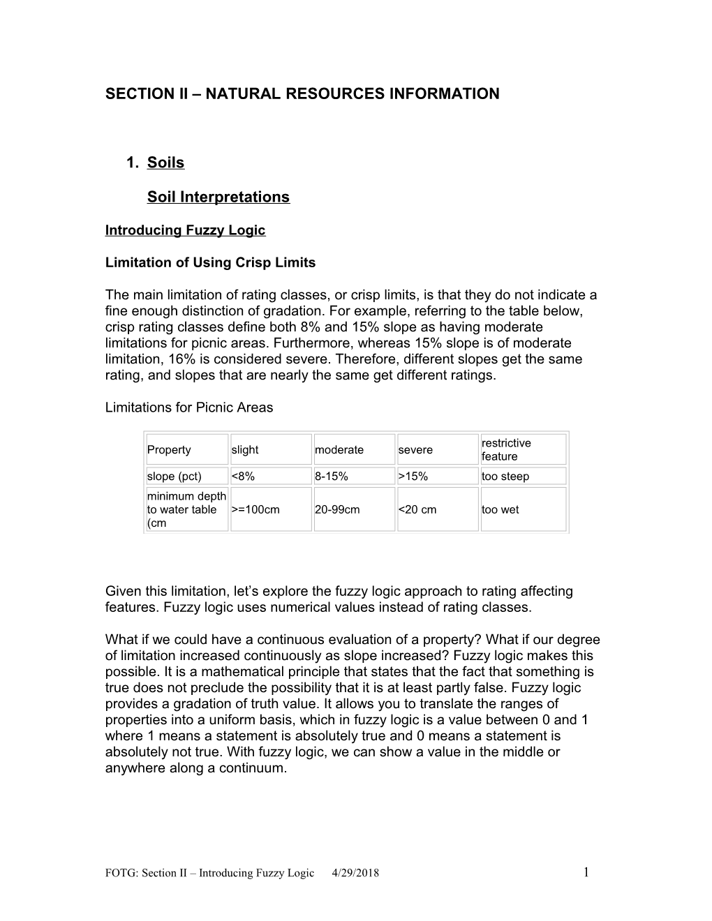 Section 2 Natural Resources Information