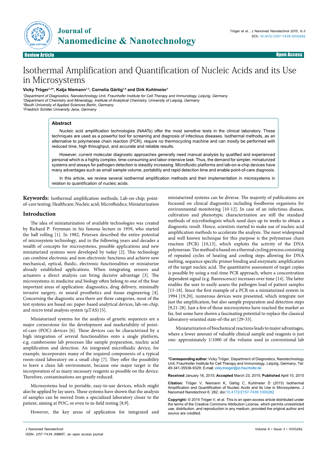 Isothermal Amplification and Quantification of Nucleic Acids And