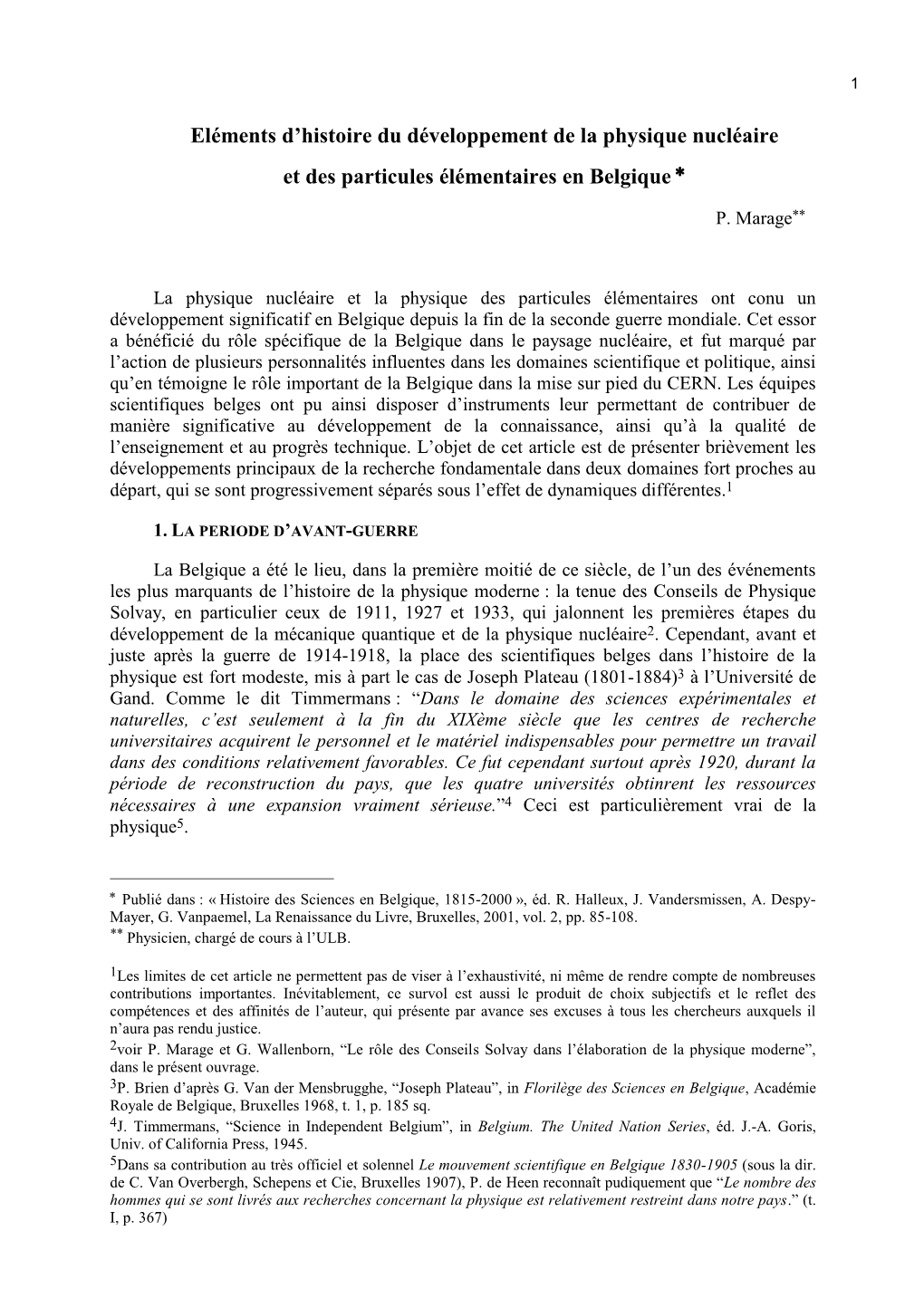 Physique Nucleaire Et Physique Des Particules