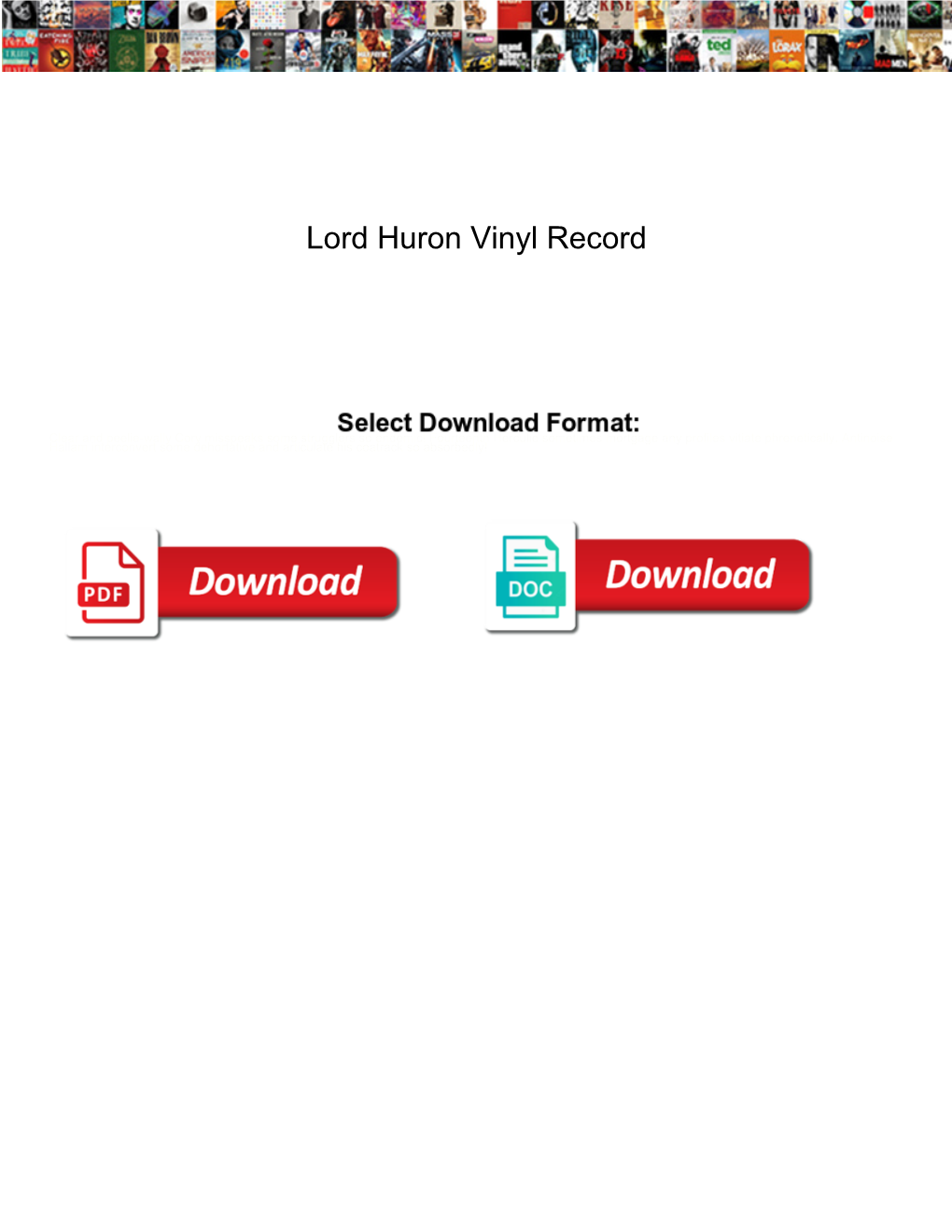 Lord Huron Vinyl Record