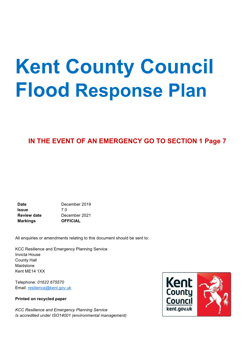 Flood Response Plan