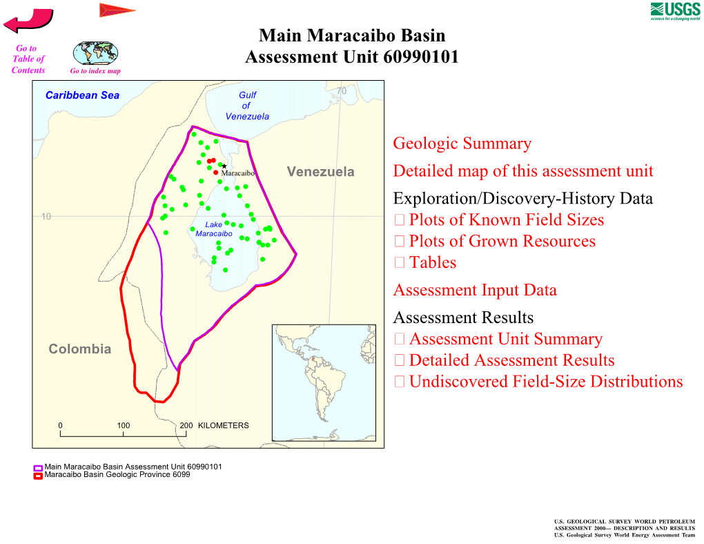 Main Maracaibo Basin Assessment Unit 60990101