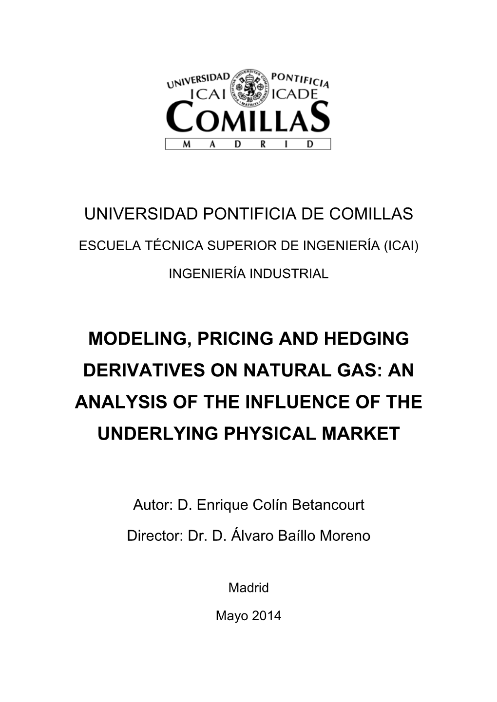 Modeling, Pricing and Hedging Derivatives on Natural Gas: an Analysis of the Influence of the Underlying Physical Market