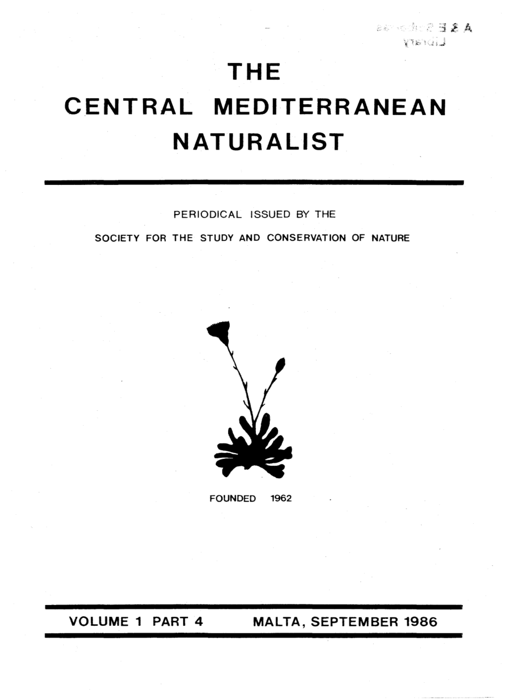 The Central Mediterranean Naturalist