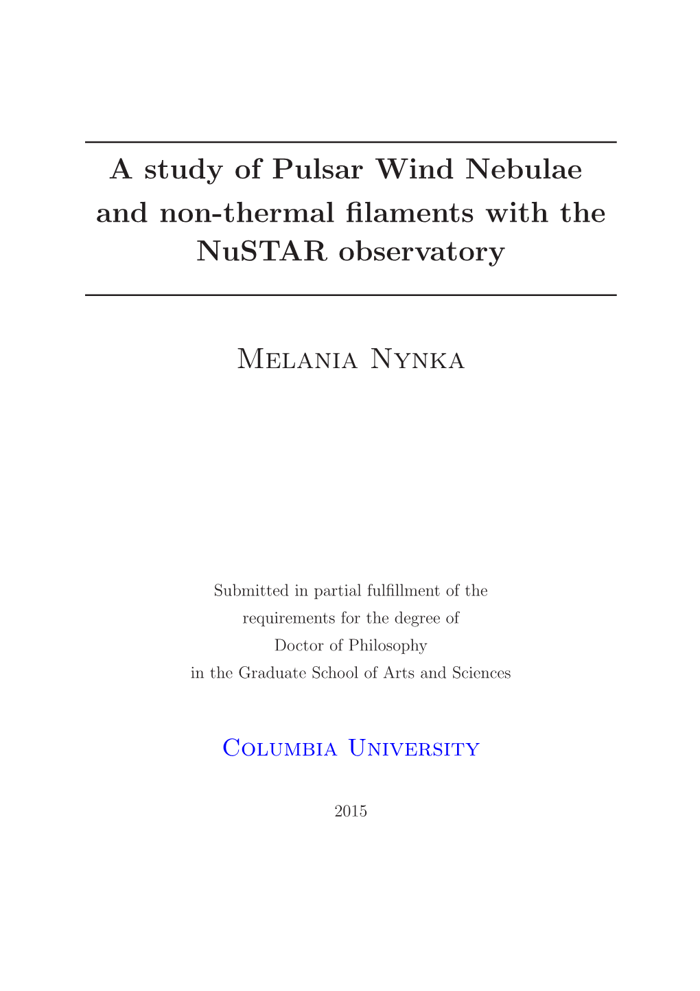 Nustar Observatory