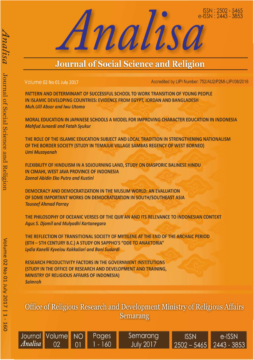 Analisa Journal of Social Science and Religion