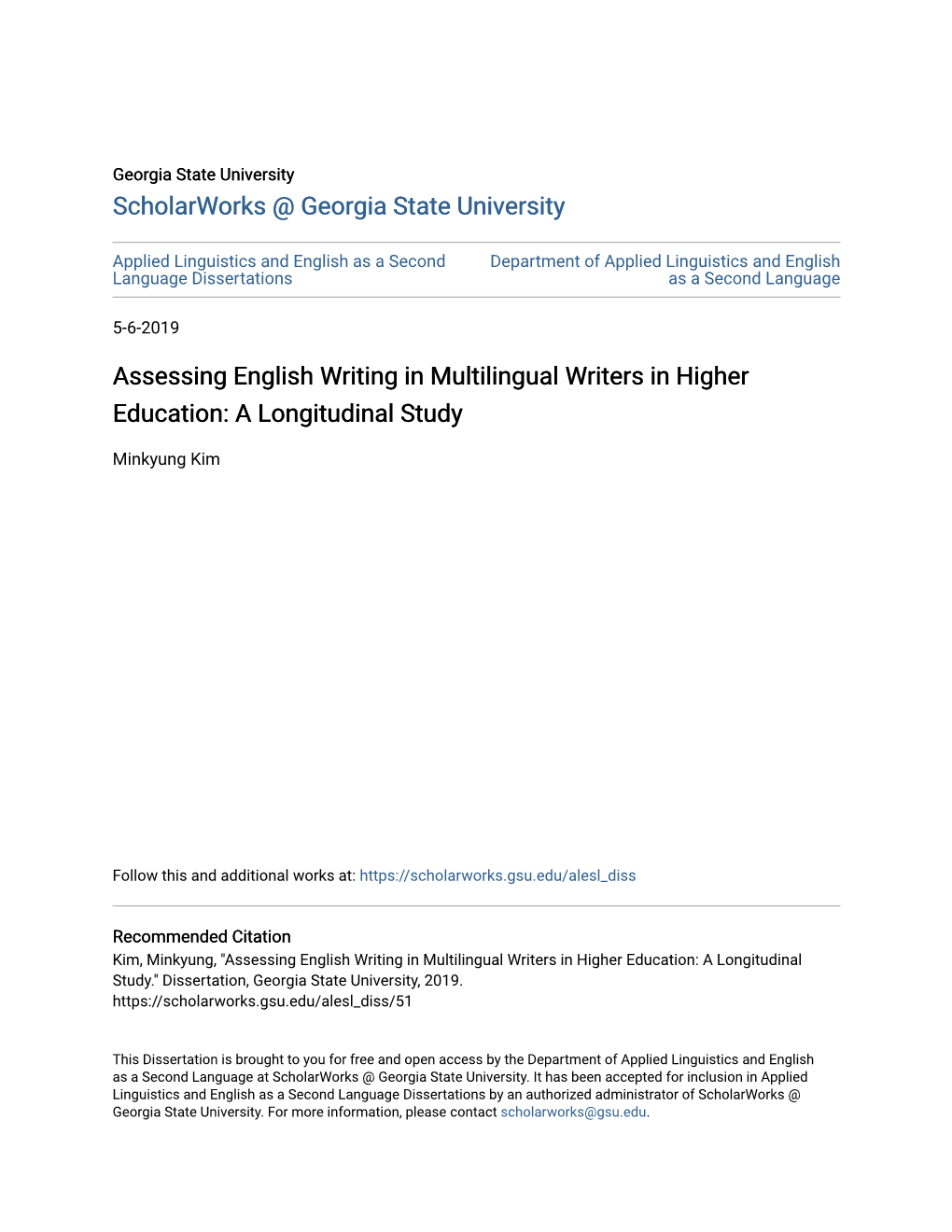 Assessing English Writing in Multilingual Writers in Higher Education: a Longitudinal Study