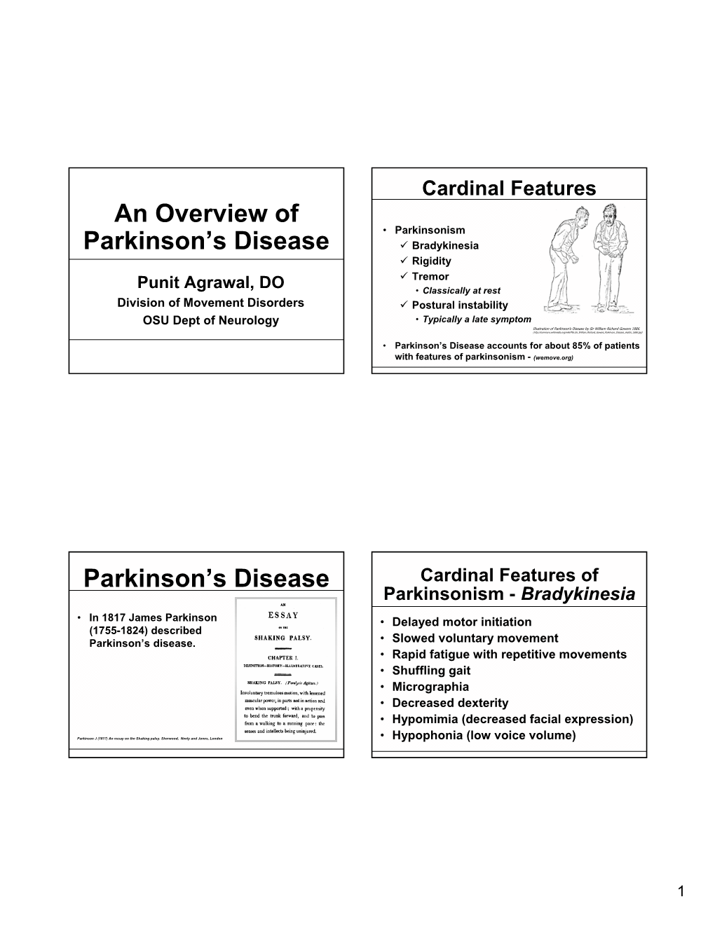 Parkinson's Disease by Sir William Richard Gowers 1886