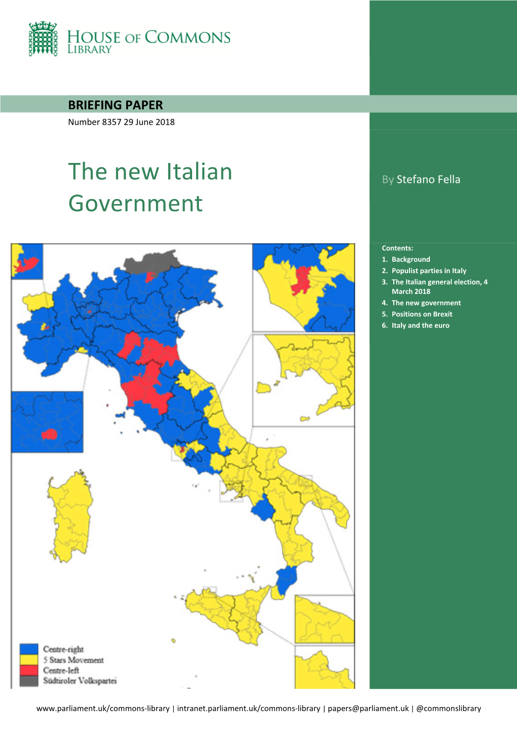 The New Italian Government