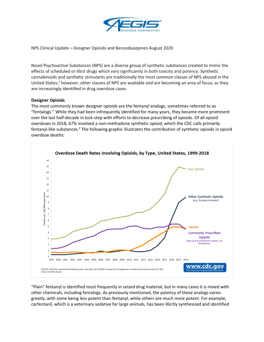 NPS Clinical Update – Designer Opioids and Benzodiazepines August 2020