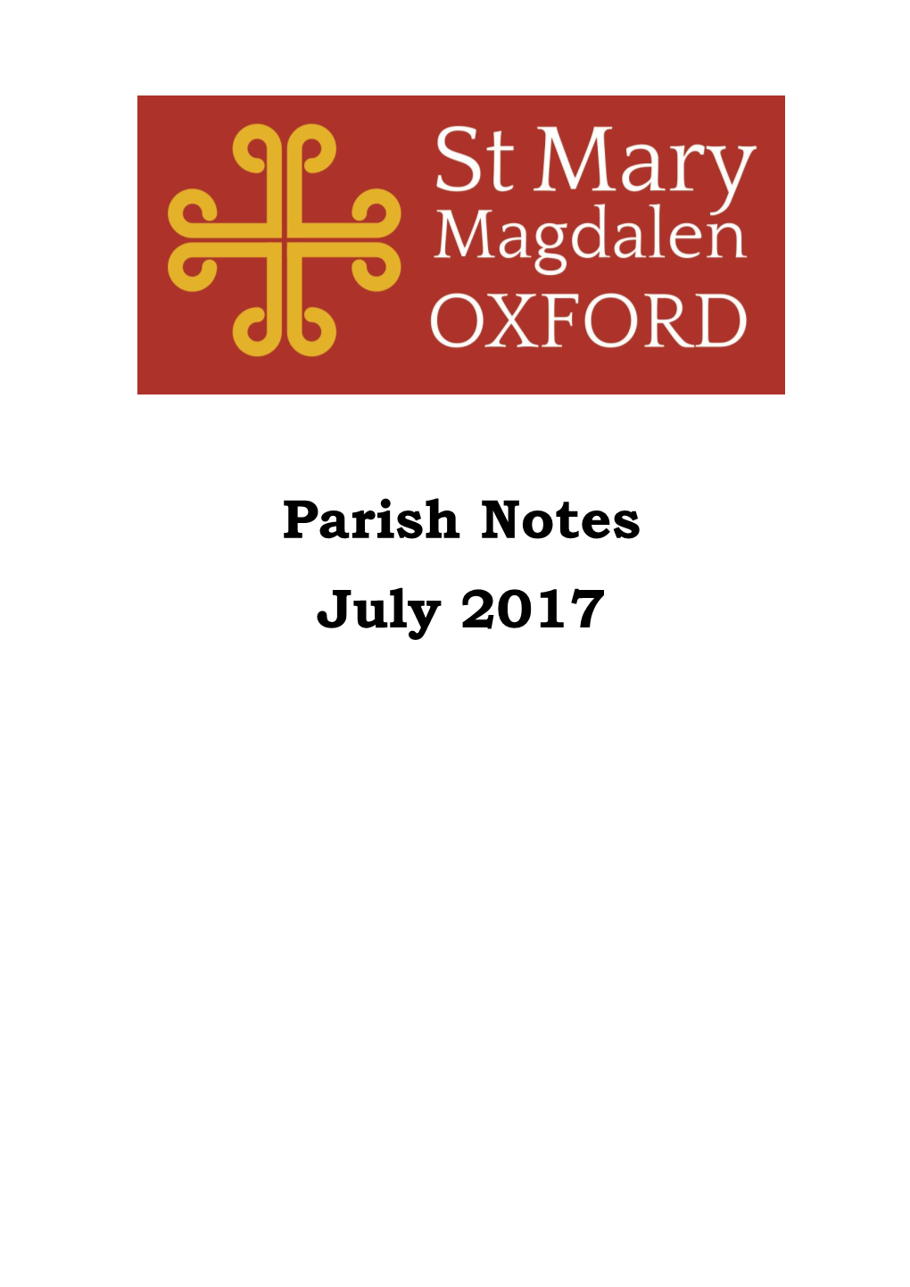 Parish Notes July 2017