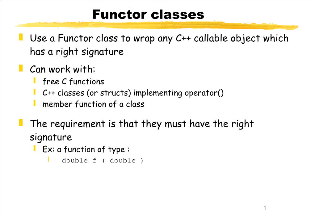 Functor Classes