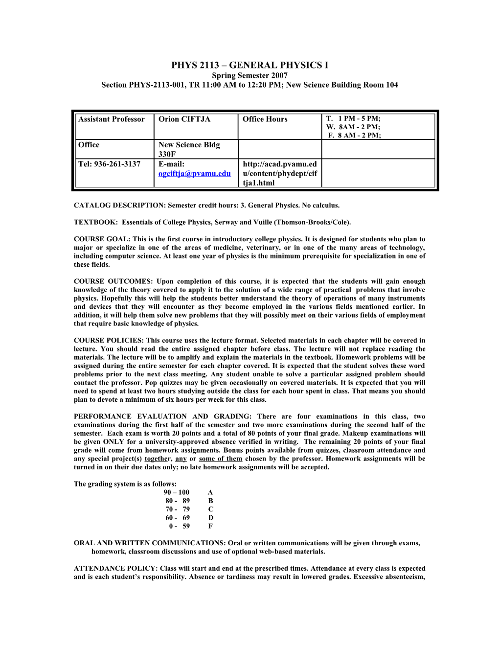 Phys 2014 General Physics