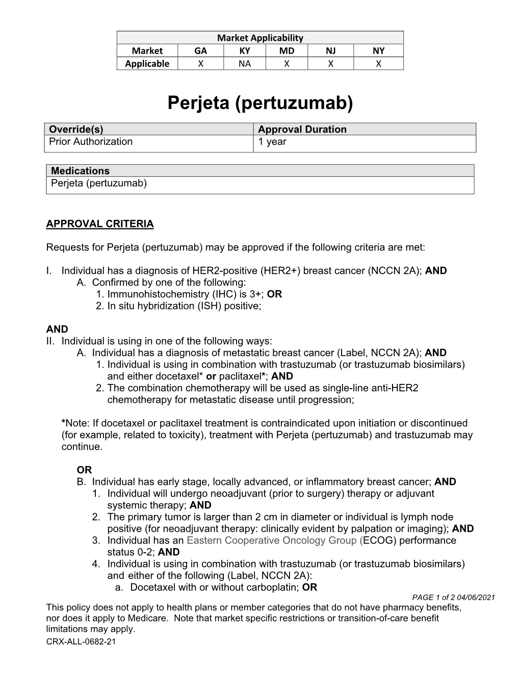 Perjeta (Pertuzumab)