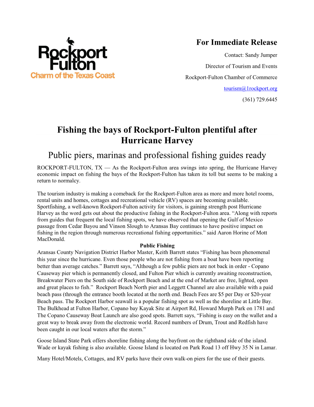 Fishing the Bays of Rockport-Fulton Plentiful After Hurricane Harvey