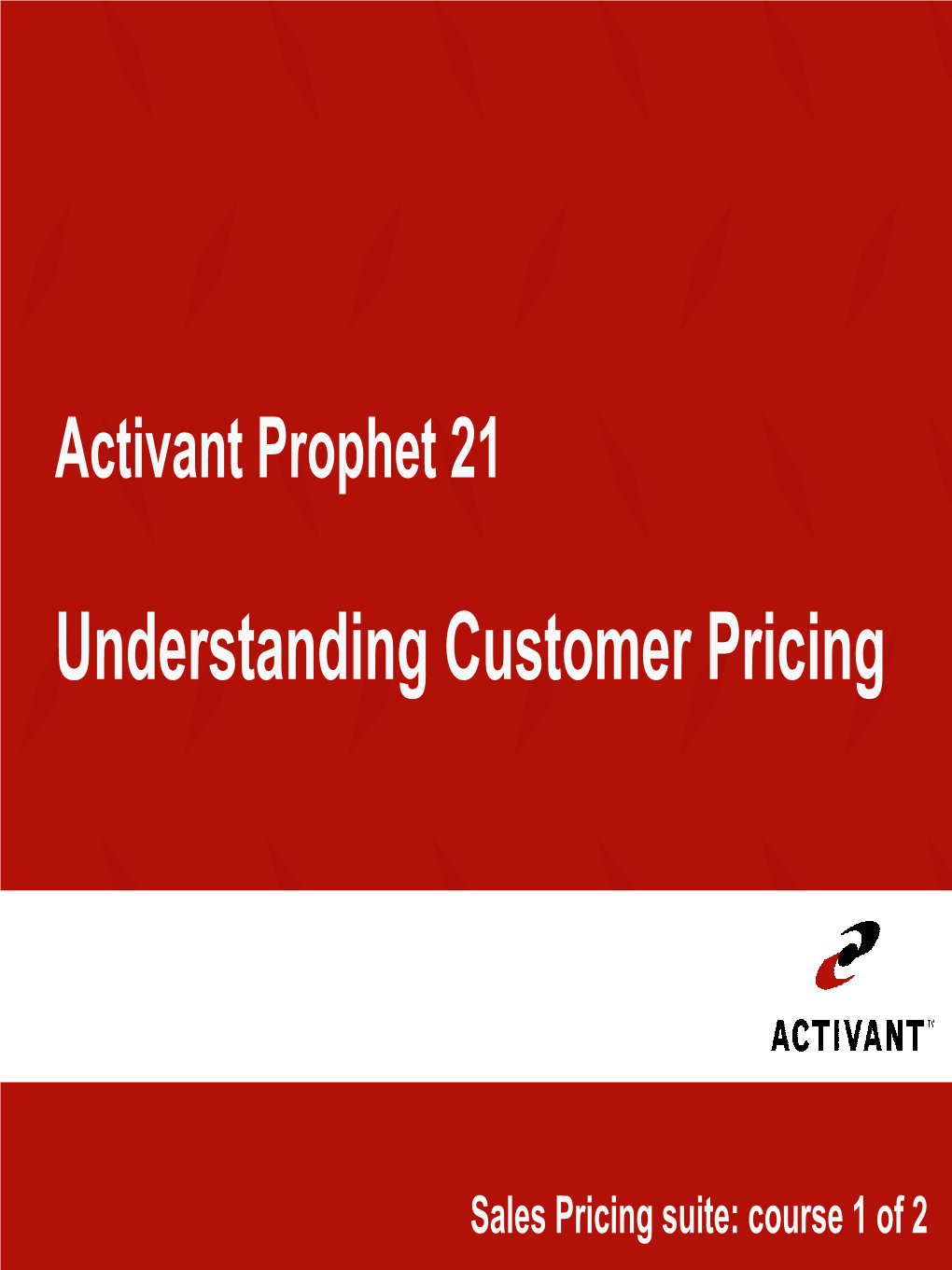 Understanding Customer Pricing