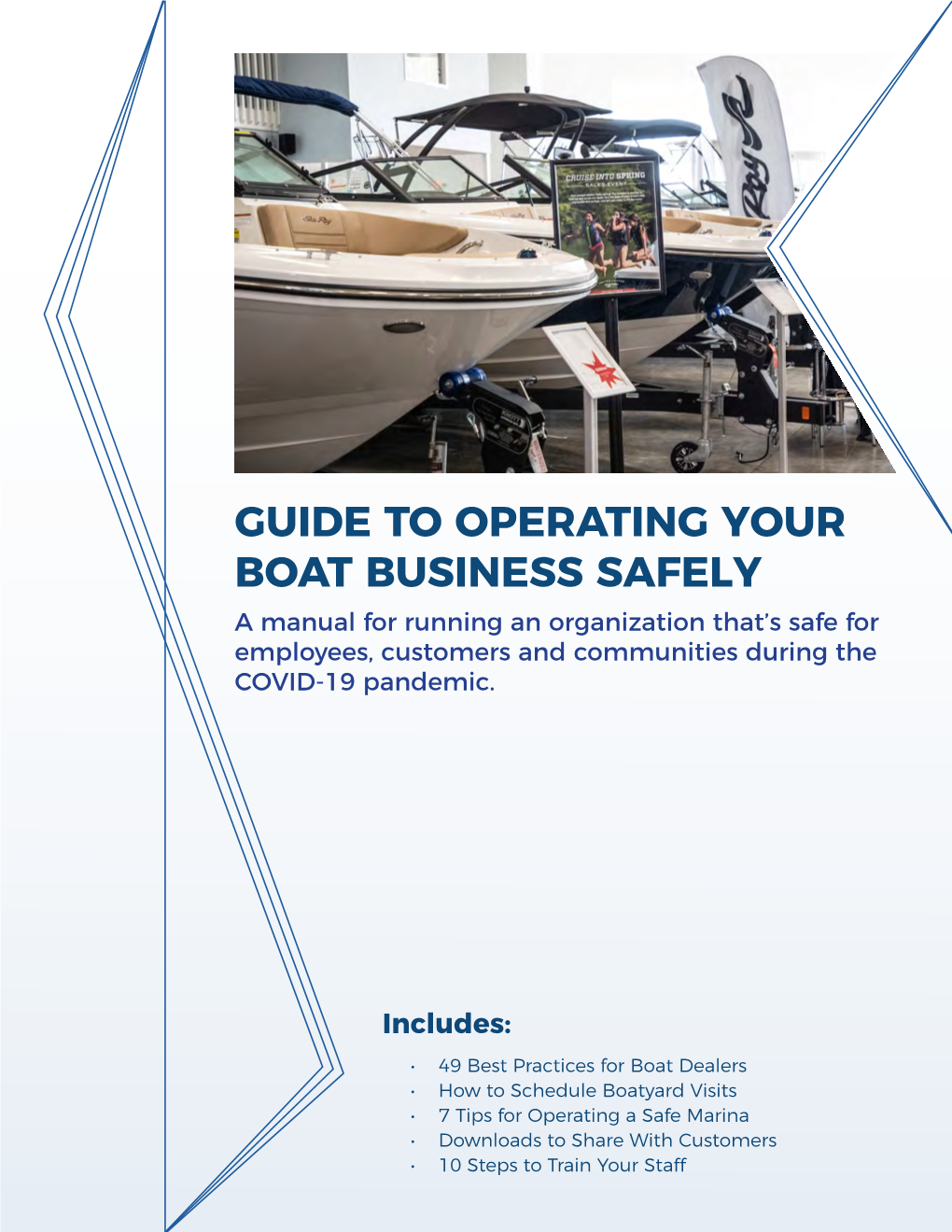 GUIDE to OPERATING YOUR BOAT BUSINESS SAFELY a Manual for Running an Organization That’S Safe for Employees, Customers and Communities During the COVID-19 Pandemic