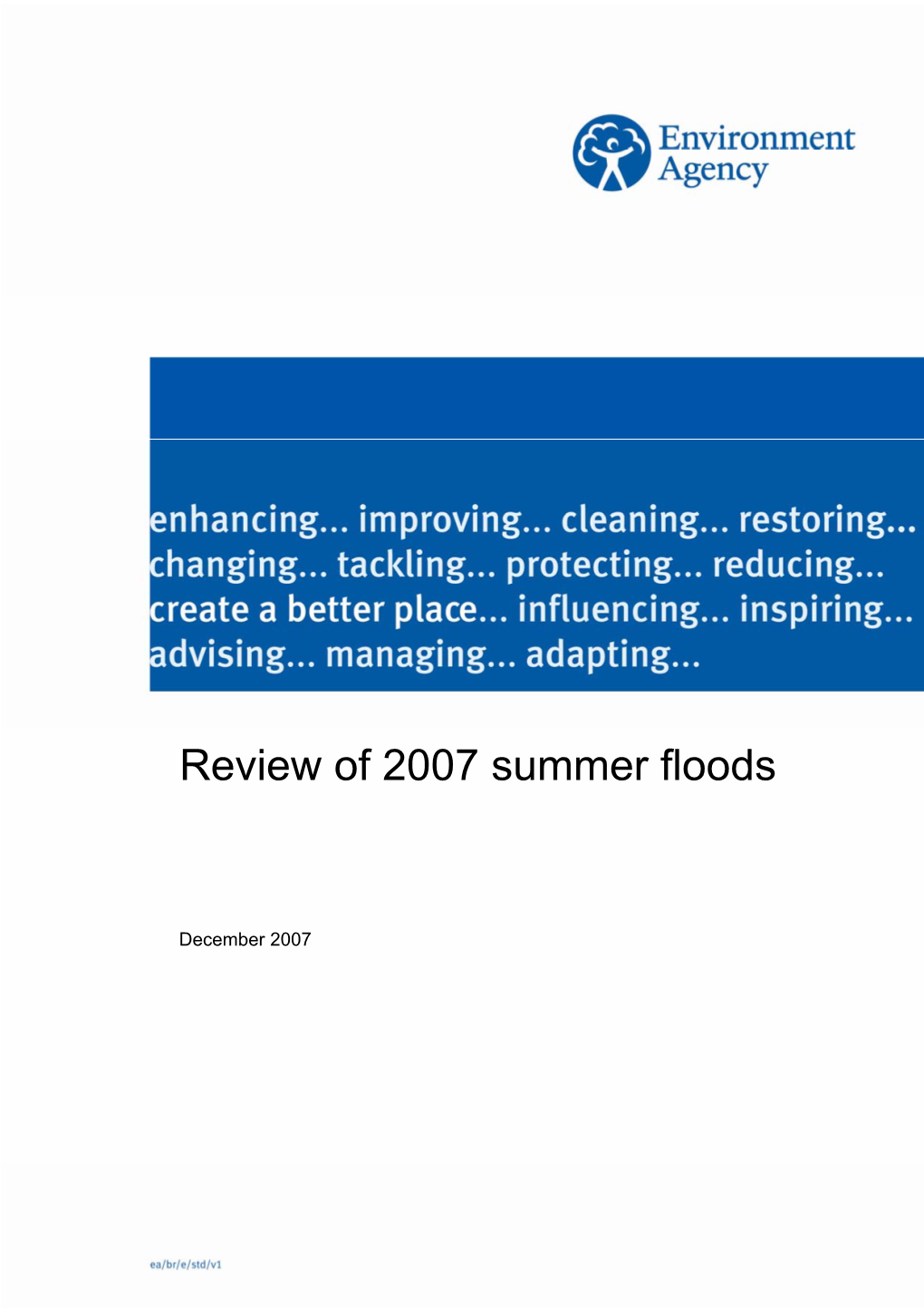 Review of 2007 Summer Floods