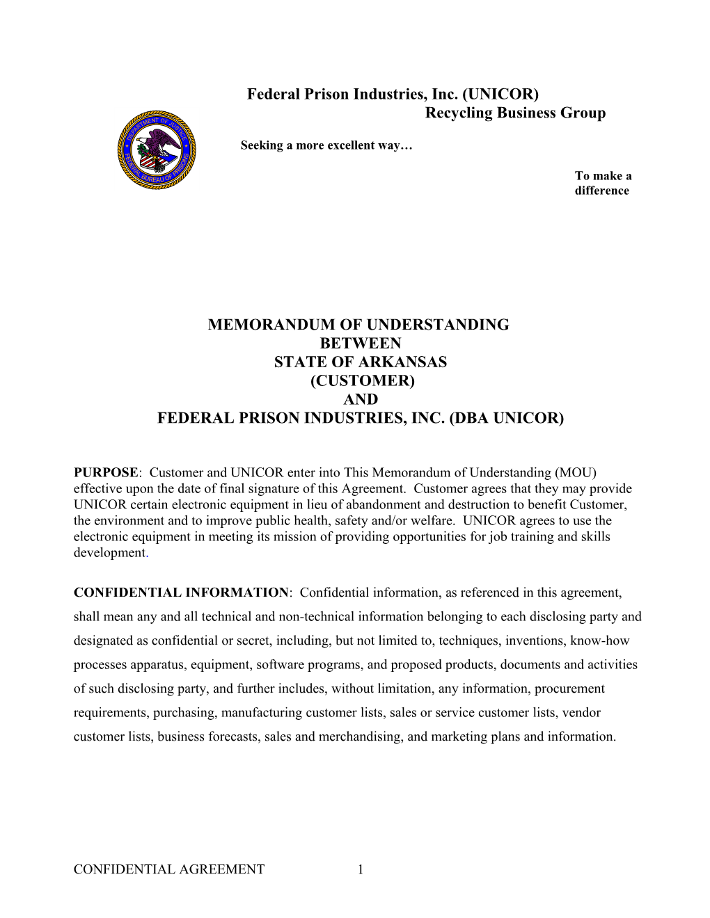 Federal Prison Industries, Inc. (UNICOR)