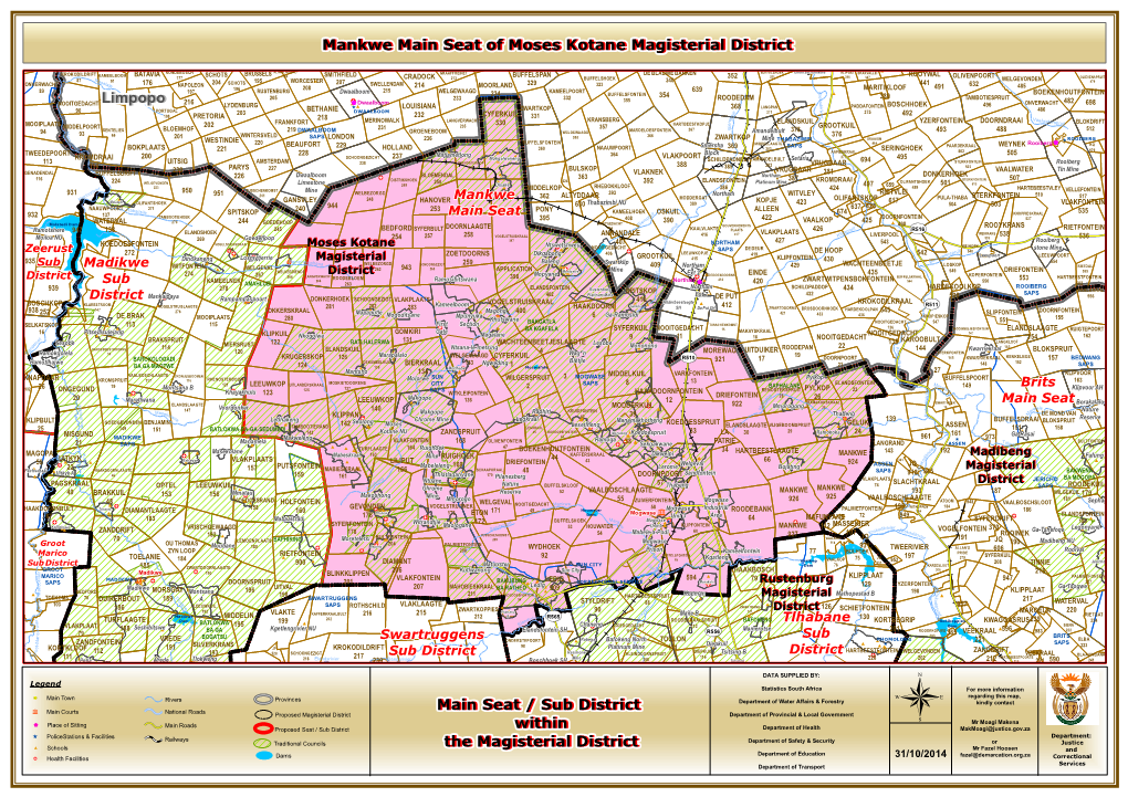 Mankwe Main Seat of Moses Kotane Magisterial District