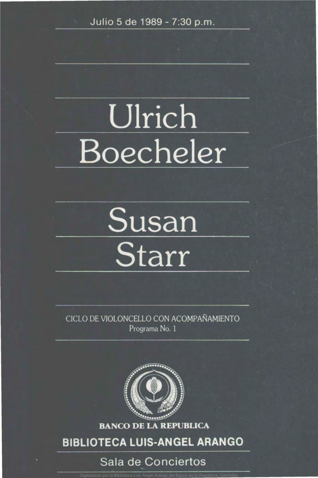 ULRICH BOECHELER Cellista - Alemania