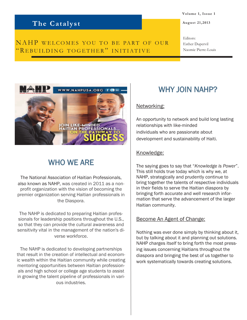 Who We Are Why Join Nahp?