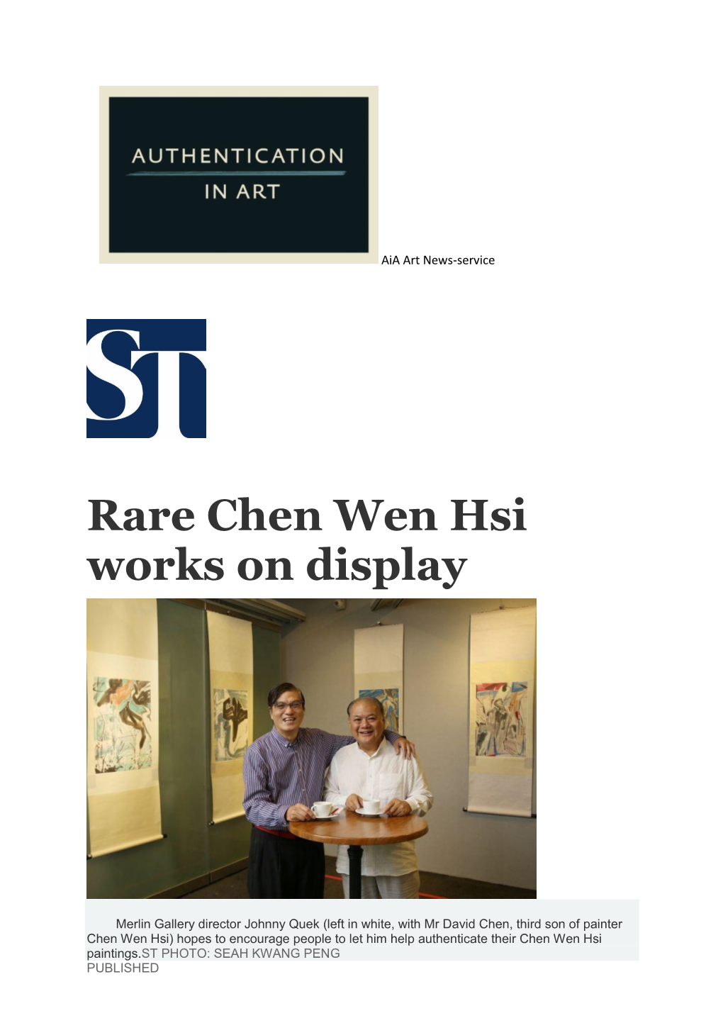 Rare Chen Wen Hsi Works on Display