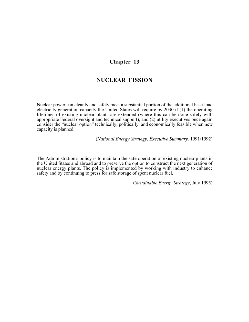 Chapter 13 NUCLEAR FISSION