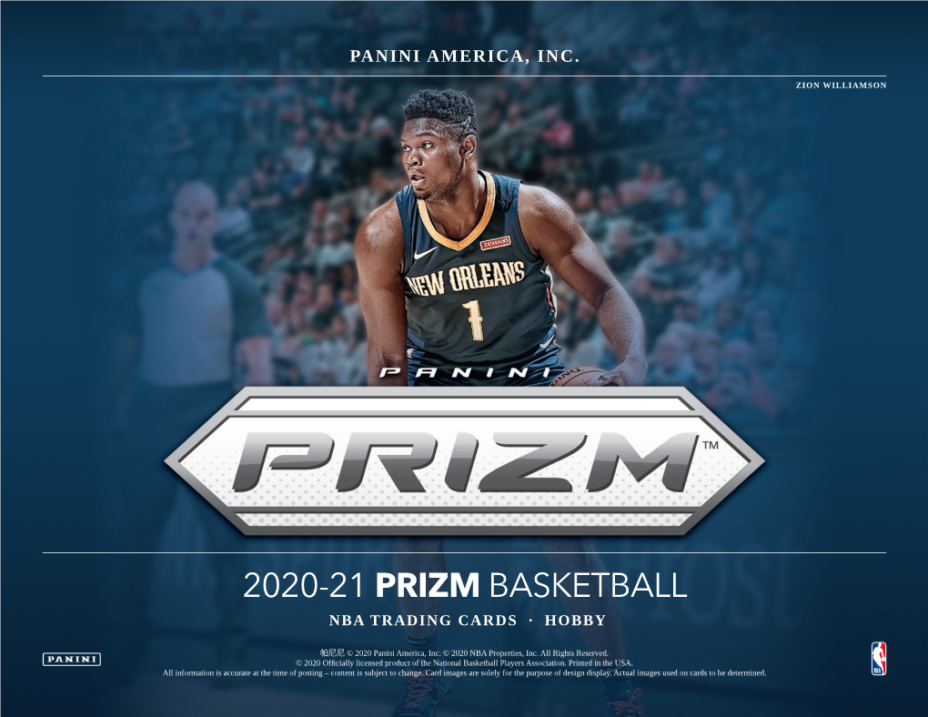 2020-21 Prizm Basketball Nba Trading Cards · Hobby