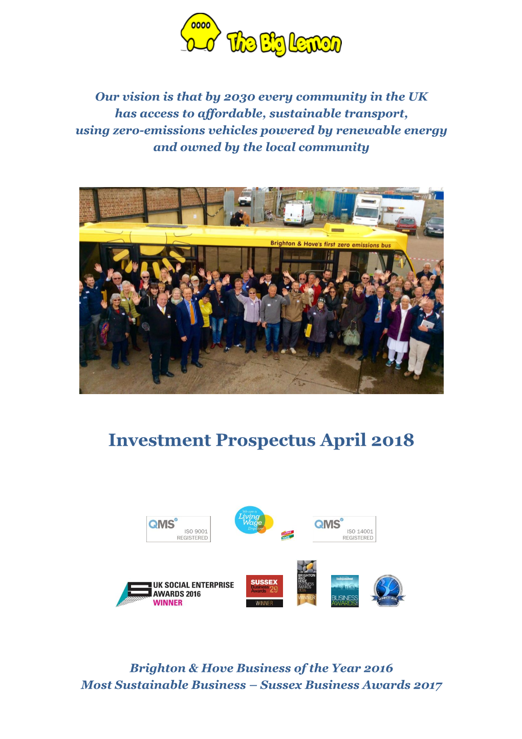 Investment Prospectus April 2018