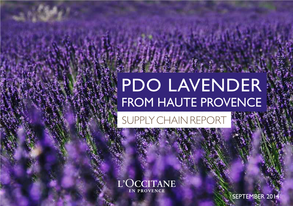 PDO LAVENDER from Haute Provence Supply Chain Report