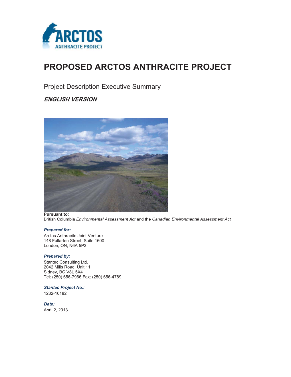 Proposed Arctos Anthracite Project