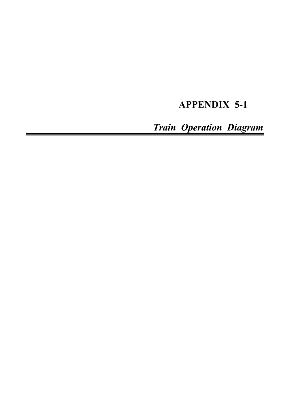 Appendix 5-1 Train Operation Diagram 1) Case NA-1 (2022 Year)