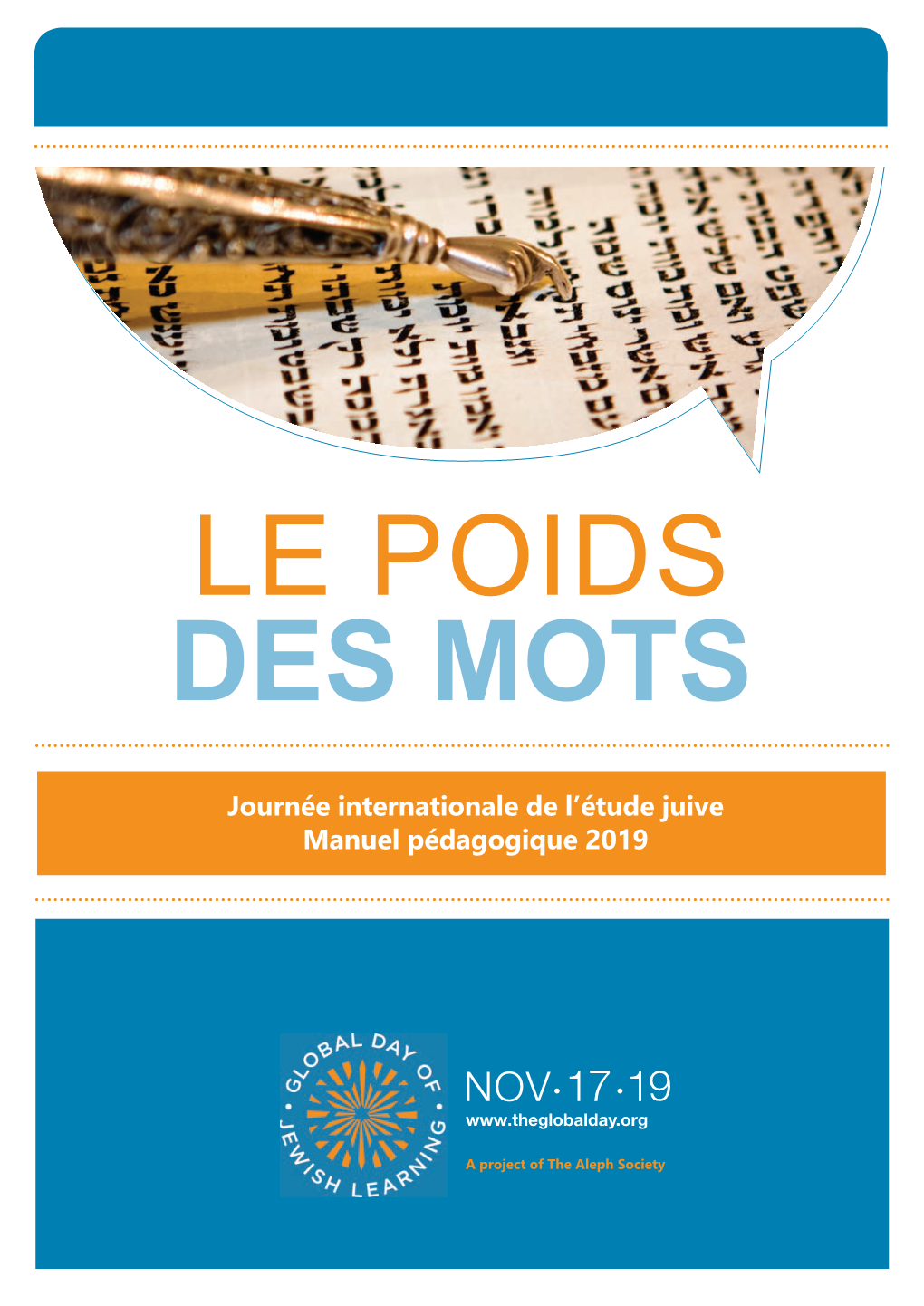 Journée Internationale De L'étude Juive Manuel Pédagogique 2019