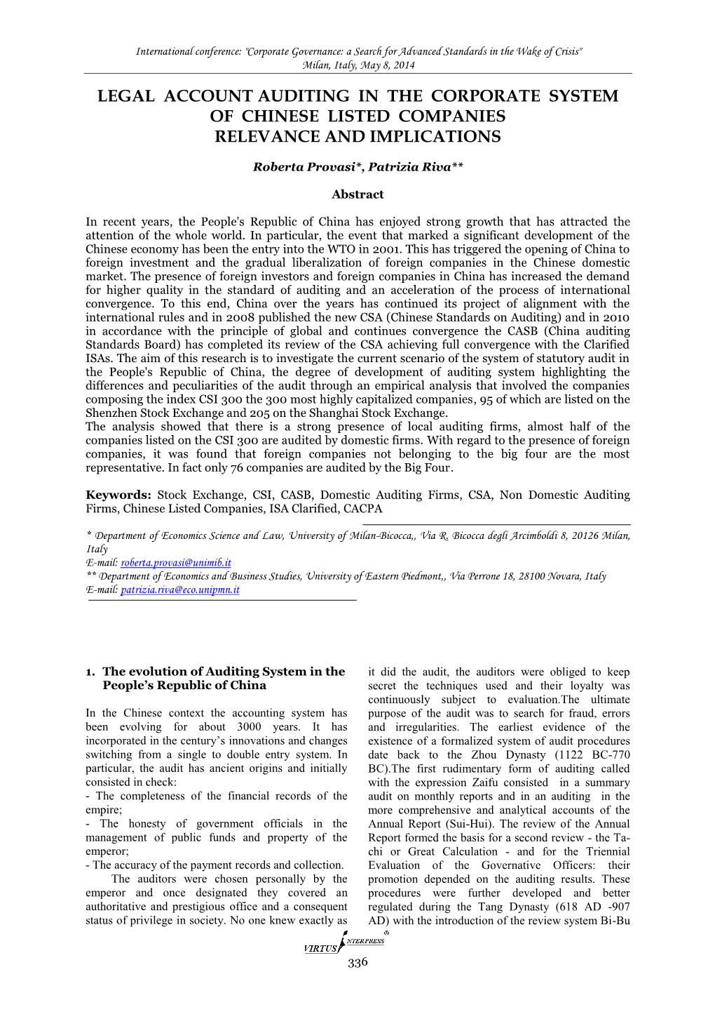 Theoretical Foundation of Diversification Decisions