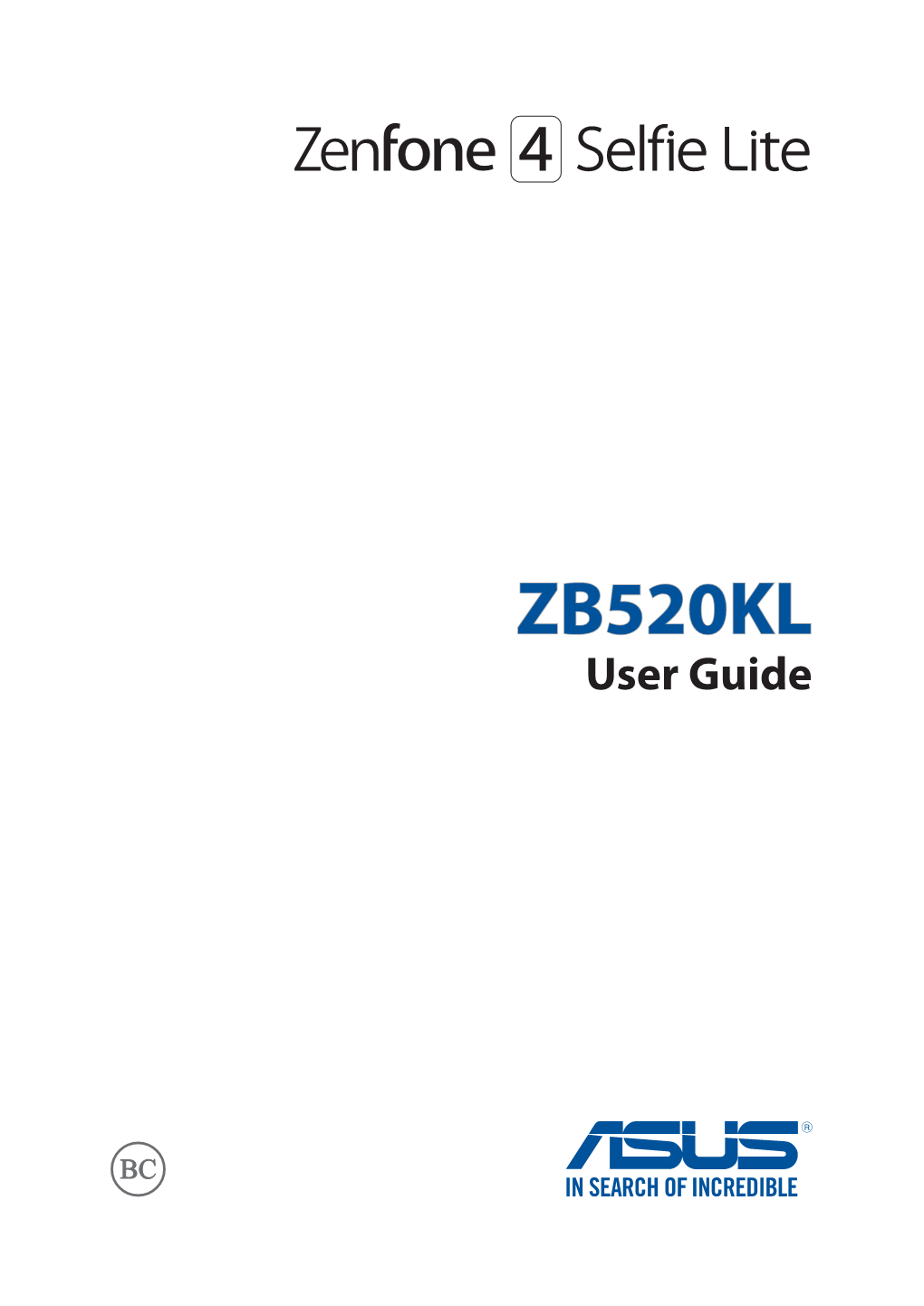 ZB520KL User Guide E13333 August 2017 First Edition