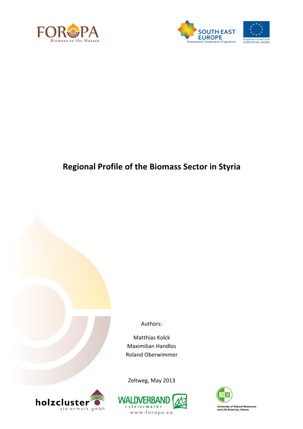 Regional Profile of the Biomass Sector in Styria