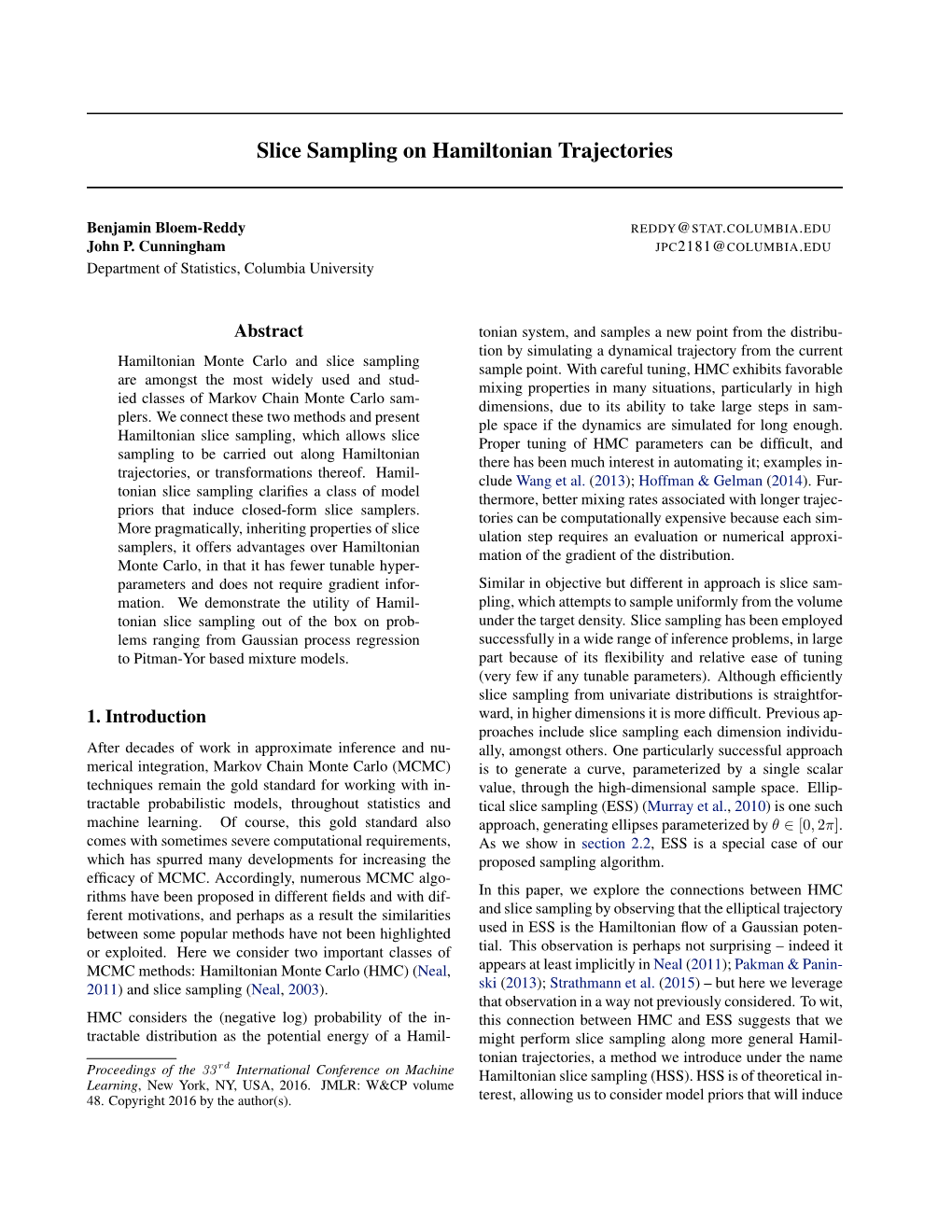 Slice Sampling on Hamiltonian Trajectories